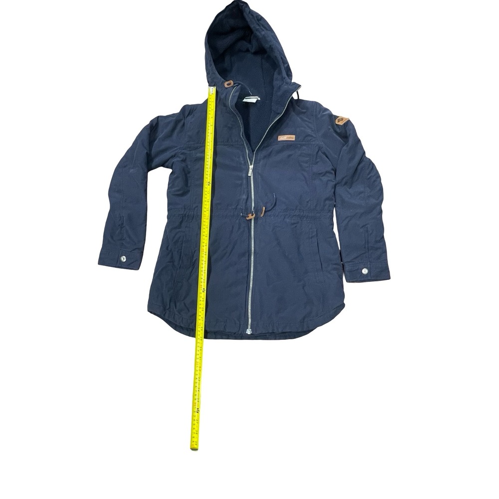 Columbia Womens Navy Sherpa Lined Hooded Parka Jacket XL0628 Blue M outdoors - Picture 7 of 8